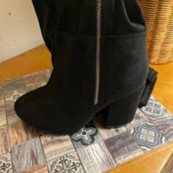 Shoe Dazzle Naveah Black tall zipper boots - New - Picture 3 of 6